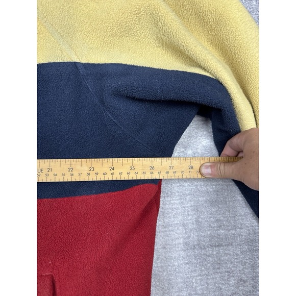 Vtg NAUTICA Jacket Men's XL Blue Full Zip Fleece Sailing‎ Striped Reversible 90s - Picture 13 of 16